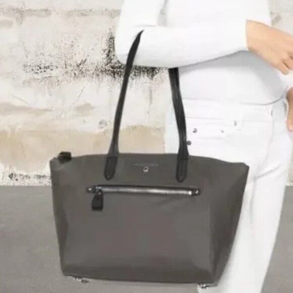 Michael Kors Kelsey Top Zip Nylon Large Tote Bag Carry-On Travel Casual Business - Picture 1 of 15